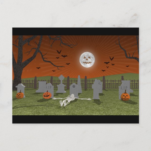 Halloween: Graveyard Scene: Postcard (Front)