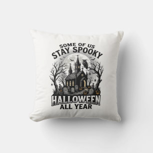 Halloween Graveyard Shirt for Spooky Season Fans_1 Cushion