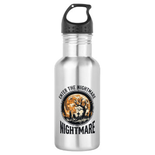 Halloween Graveyard Shirt Vintage Bat Moon Design_ 532 Ml Water Bottle