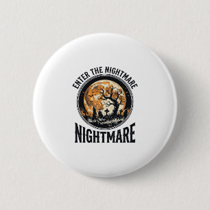 Halloween Graveyard Shirt Vintage Bat Moon Design_ 6 Cm Round Badge