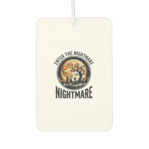 Halloween Graveyard Shirt Vintage Bat Moon Design_ Car Air Freshener
