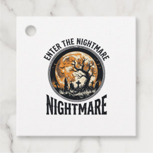 Halloween Graveyard Shirt Vintage Bat Moon Design_ Favour Tags