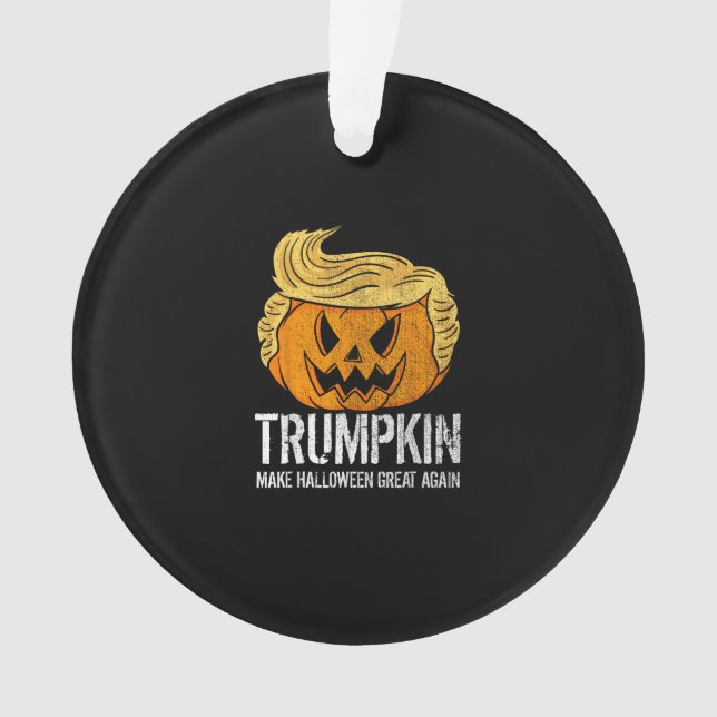 Halloween Great Again Donald  Trumpkin Pumpkin Ornament (Front)