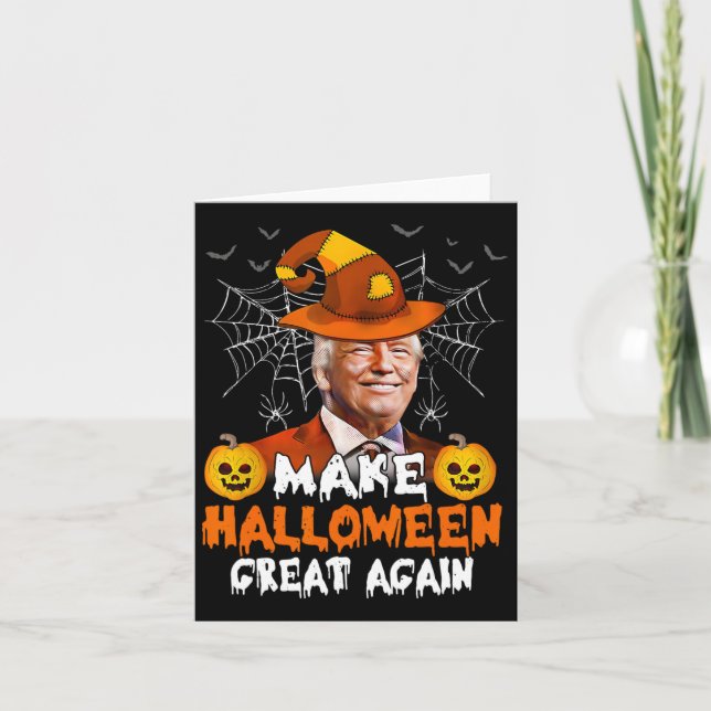 Halloween Great Again Funny Trump Jack O Lantern G Card (Front)