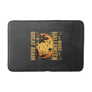 Halloween Great Again Haunted House Pumpkin Bath Mat