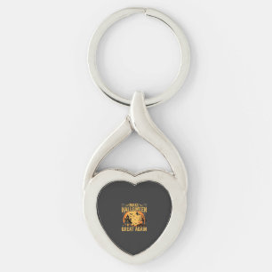 Halloween Great Again Haunted House Pumpkin Key Ring