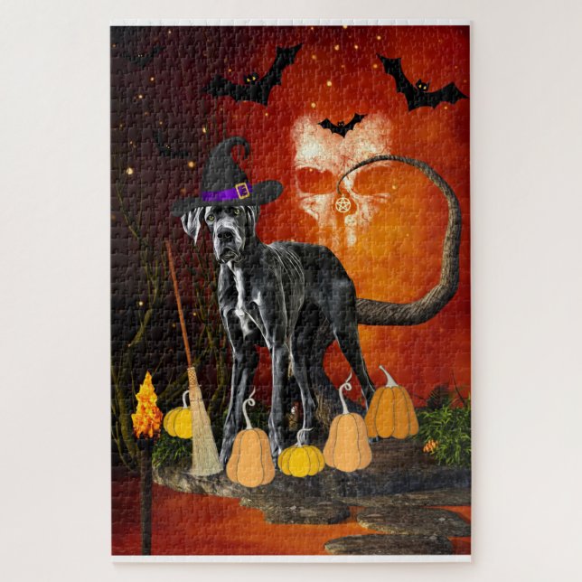 Halloween Great Dane Dog Jigsaw Puzzle (Vertical)