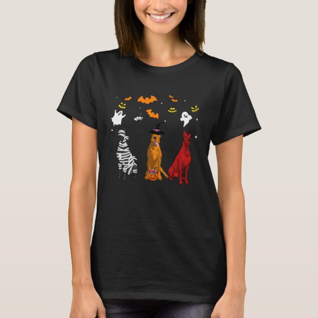 Halloween great dane Dogs  Mummy Witch Demon Costu T-Shirt (Front)