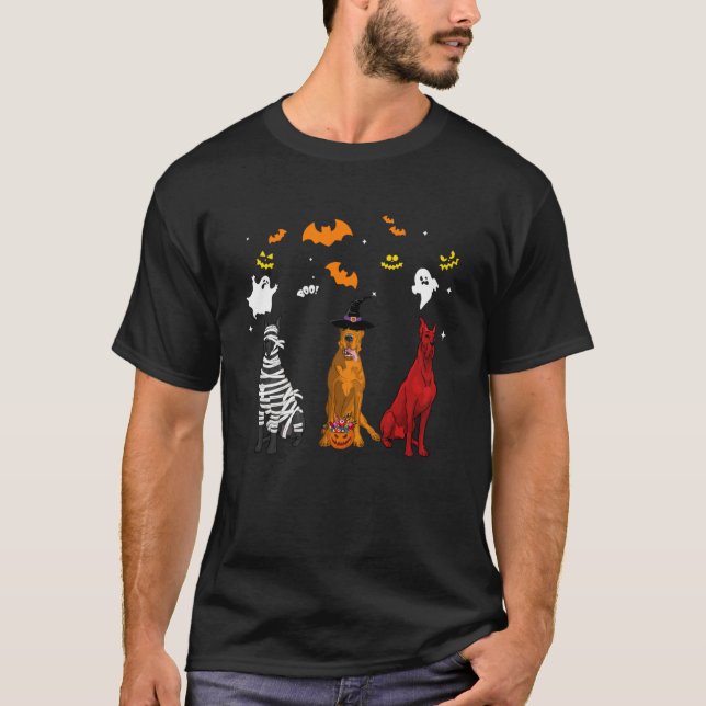 Halloween great dane Dogs  Mummy Witch Demon Costu T-Shirt (Front)