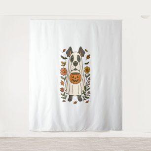Halloween Great Dane Flowers Tapestry