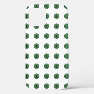 Halloween Green Polka Dot Eyes iPhone 12 Pro Case