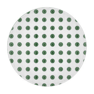 Halloween Green Polka Dot Eyes Cutting Board