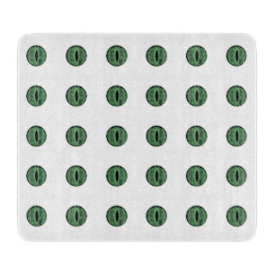 Halloween Green Polka Dot Eyes Cutting Board