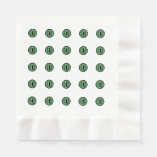 Halloween Green Polka Dot Eyes Napkin