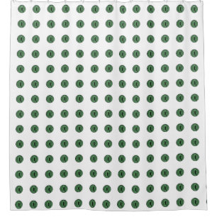 Halloween Green Polka Dot Eyes Shower Curtain