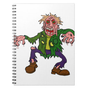 Halloween Green Zombie Monster Notebook