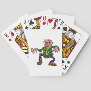 Halloween Green Zombie Monster Playing Cards