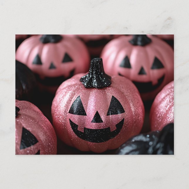 Halloween greeting card creepy pumpkin (Front)