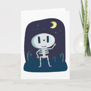 Halloween Greeting Card/Cute Skeleton Card
