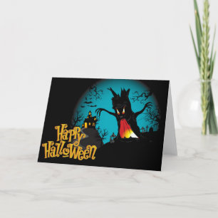 Halloween Greeting Card/Spooky Scene Card