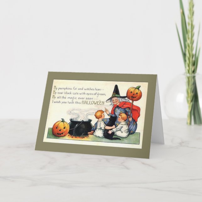 Halloween Greeting Card/Witch Card (Front)