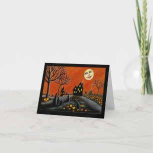 Halloween,greeting, card, witches,Jack-O-Lantern Card