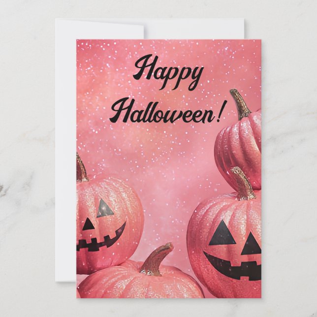 Halloween Greeting Card with Pumpkins (Front)