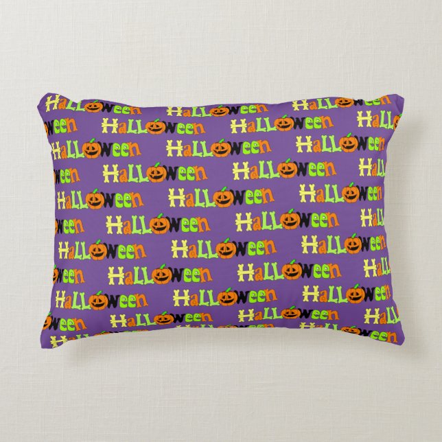 Halloween Greeting Decorative Cushion (Front)