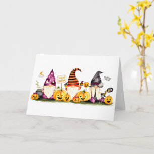 HALLOWEEN GREETING FROM COOL GNOMES CARD