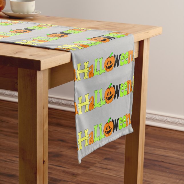 Halloween Greeting Long Table Runner (In Situ)