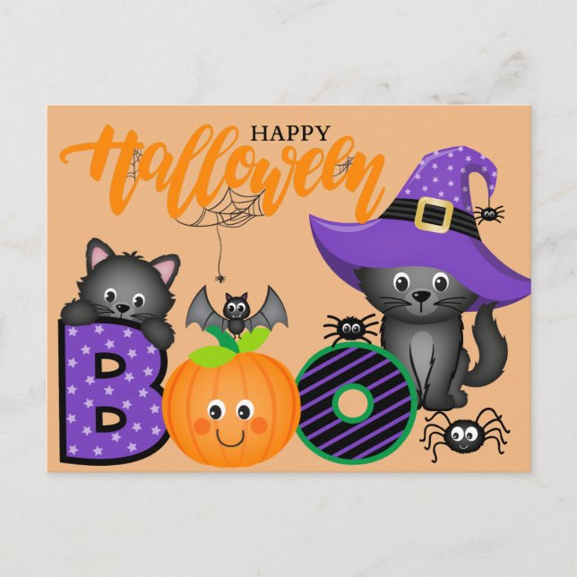 Halloween Greeting Postcard (Front)