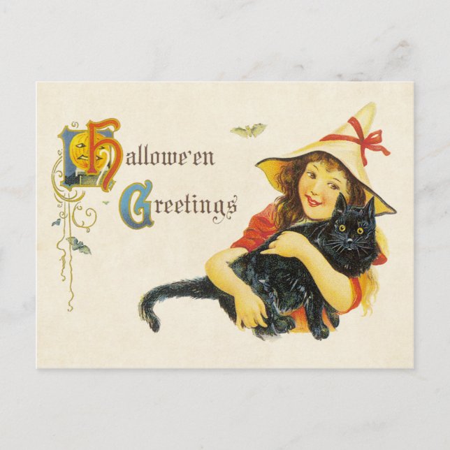 Hallowe'en Greeting Postcard (Front)