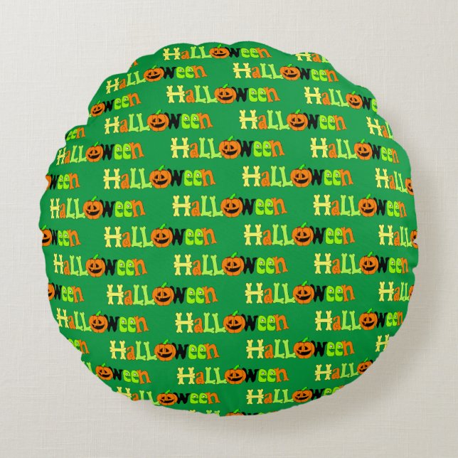 Halloween Greeting Round Cushion (Front)