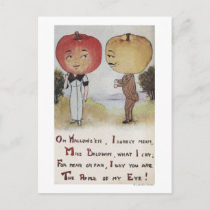 Halloween GreetingApple Heads Postcard