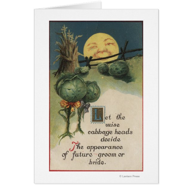 Halloween GreetingCabbage Anthropomorphism (Front)