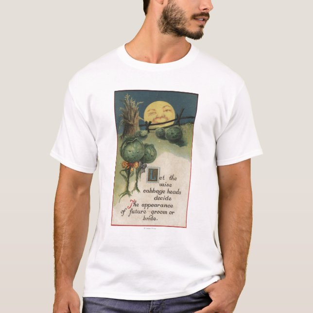 Halloween GreetingCabbage Anthropomorphism T-Shirt (Front)