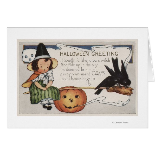 Halloween GreetingCrows (Front Horizontal)