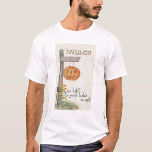 Halloween GreetingJack-O-Lantern on Post T-Shirt