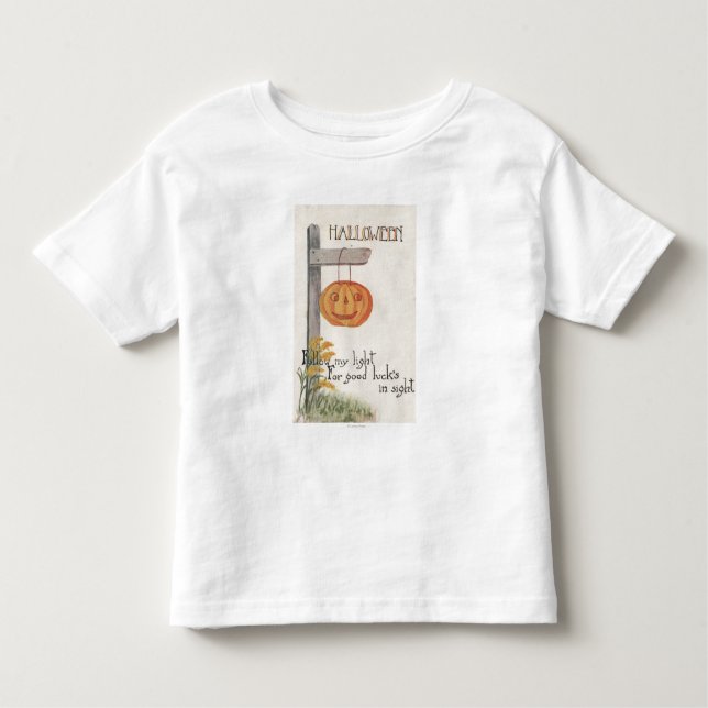 Halloween GreetingJack-O-Lantern on Post Toddler T-Shirt (Front)