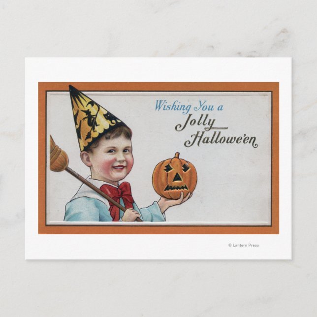 Halloween GreetingJolly Halloween Holiday Postcard (Front)