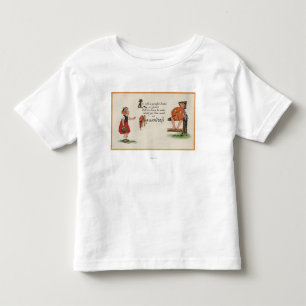 Halloween GreetingKid on Fence Toddler T-Shirt