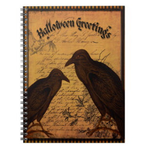 Halloween Greetings - Crows Notebook