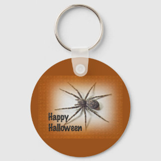 Halloween Greetings - Dolomedes tenebrosus Spider Key Ring