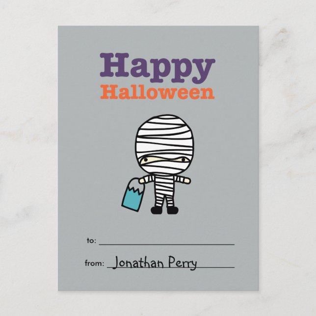 Halloween Greetings for Kids Postcard (Front)