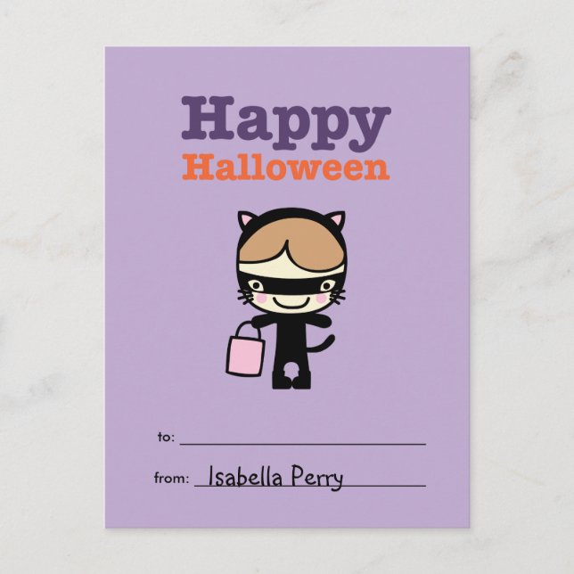 Halloween Greetings for Kids Postcard (Front)