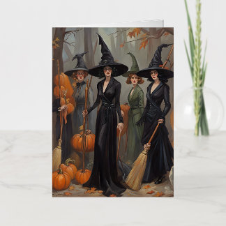 Halloween Greetings from Your Local Witches Coven Foil Holiday Card
