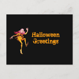 Halloween Greetings Goblin Postcard