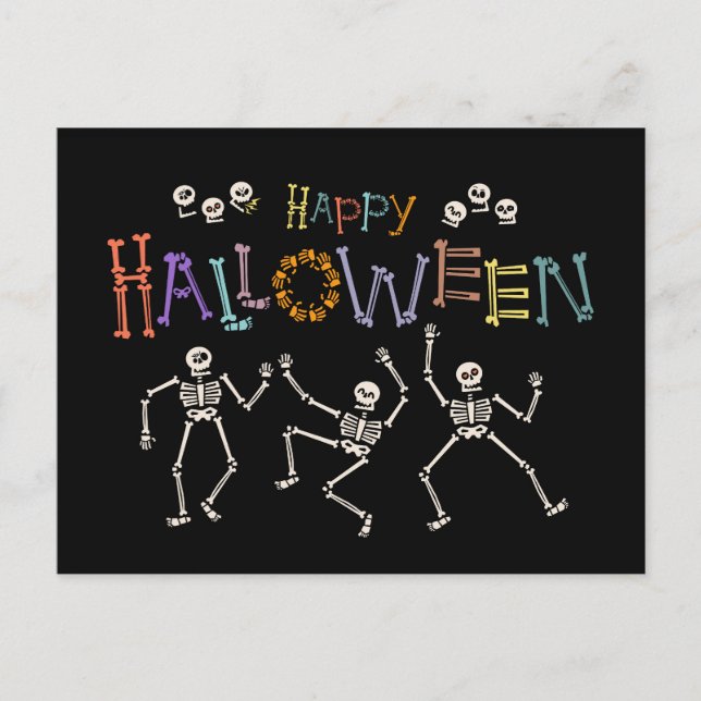 Halloween Greetings Postcard (Front)
