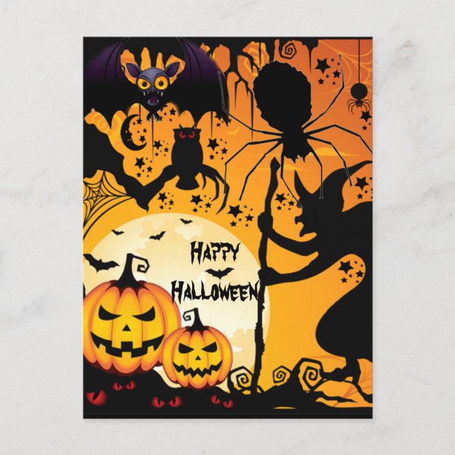Halloween greetings_ postcard (Front)