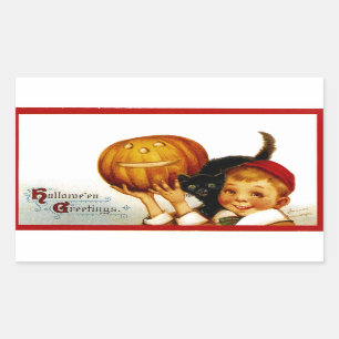 Hallowe'en Greetings Rectangular Sticker